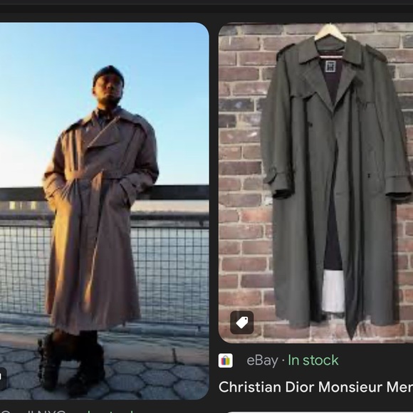 ❌SOLD❌ CHRISTIAN DIOR Monsieur Men’s Trench Coat in Deep Olive - 38R - Picture 6 of 6